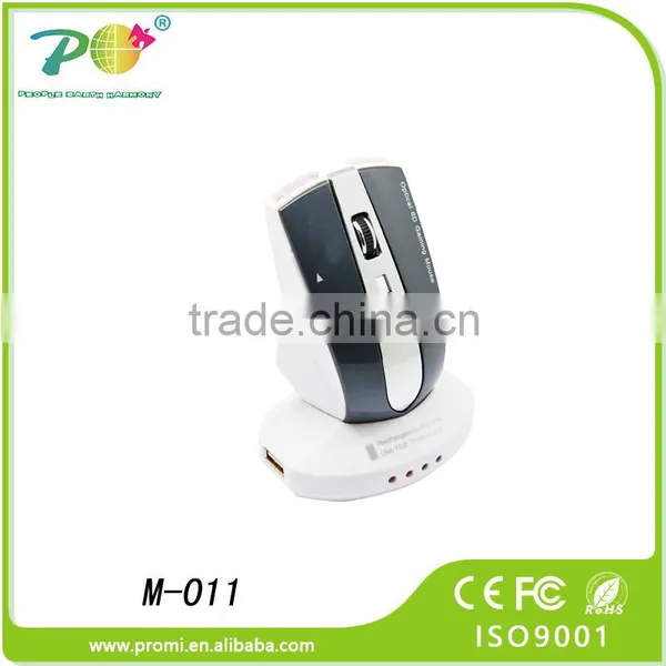 Universal Rechargeable Ergonomic Wireless Mouse 2.4ghz DPI Mouse With Usb Docking Station for TV and PC photo-3