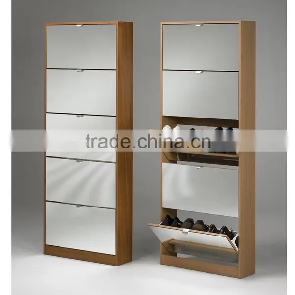 American Rustic Vintage Style Shoe Cabinet Bedroom Furniture Double Doors Shoe Cabinet Large Shoe Rack Shoe Shelf