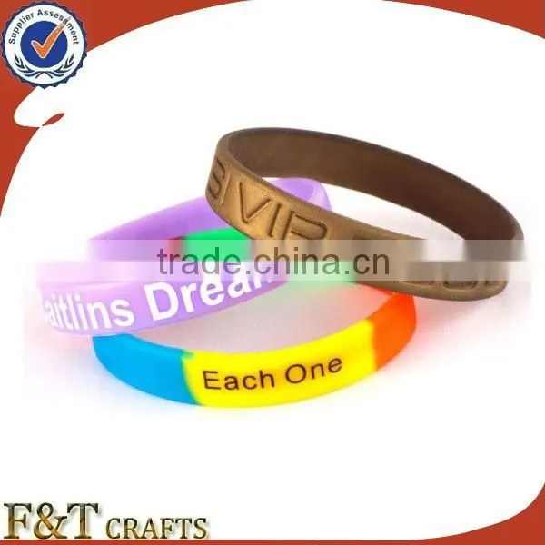 Custom Charity Camouflage Rainbow Silicone Wristband Custom Wristband Cheap Laser Engraving photo-3