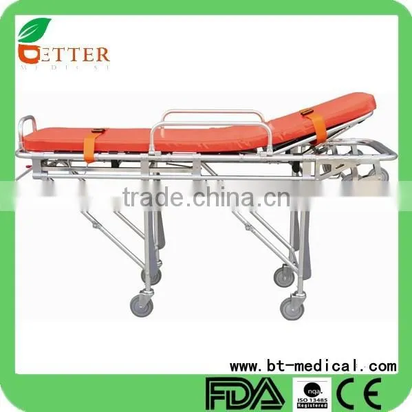 Foldable Ambulance Adjustable Stretcher Trolley