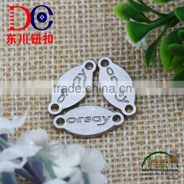 Factory Direct Sale Custom Engraved Logo Metal Plate for Jean Bags and Garment photo-2