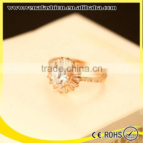 High Quality Single Zircon Stone Ring, Large Stone Rings photo-4