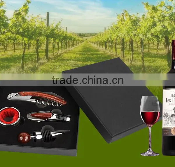 Promotional New Design High Quality Paper Box Wine Gift Box, Luxury Wine Opener Tool Gift Set With Paper Box Packed