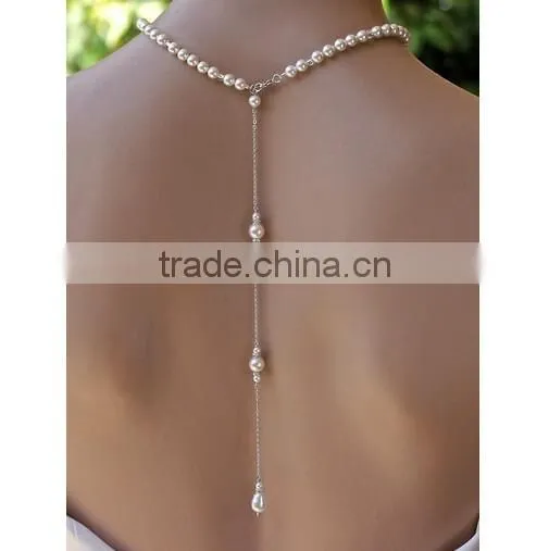 Wedding Jewellery Single Backdrop Choker Necklace Made With Pearls photo-2
