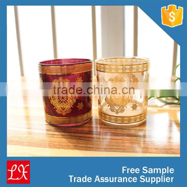 Decal Copper Glass Candle Cup Candle Holder photo-3