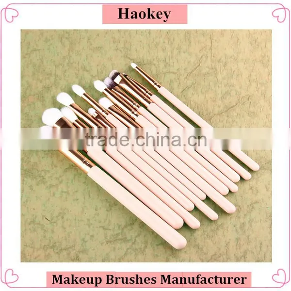 12pcs Custom Logo Pink Rose Gold Color Makeup Eyeshadow Brushes Sets Quality Choice