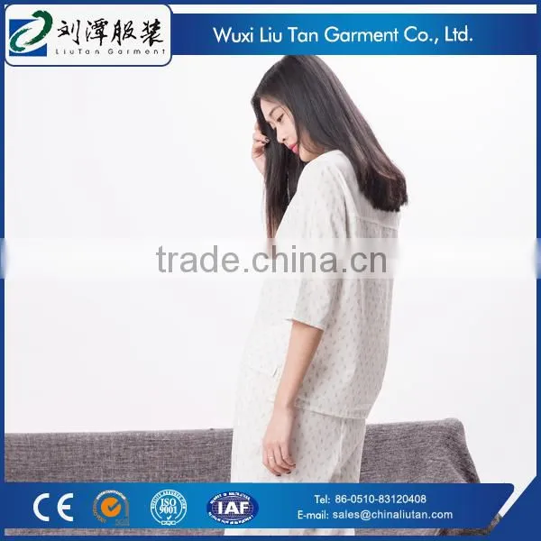 Fresh Flower Print Sexy Asian Lady the Sleepwear Oem Factory photo-3