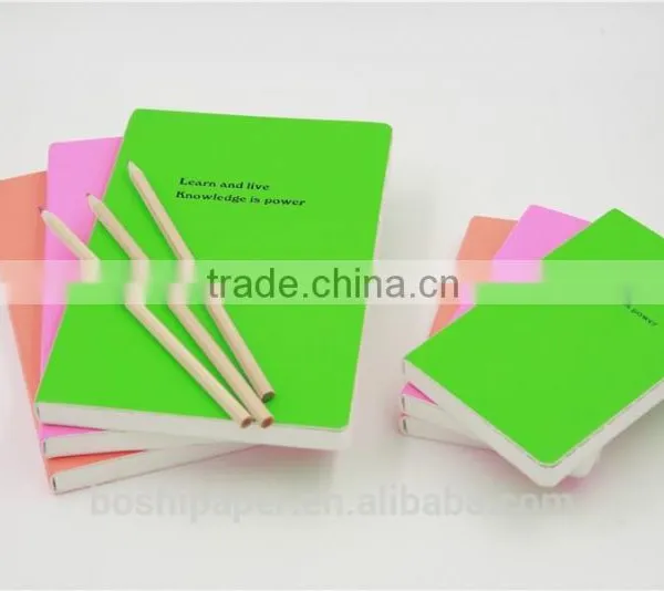 2016 New Design Fluorescence Neon PU Notebook Quality Choice