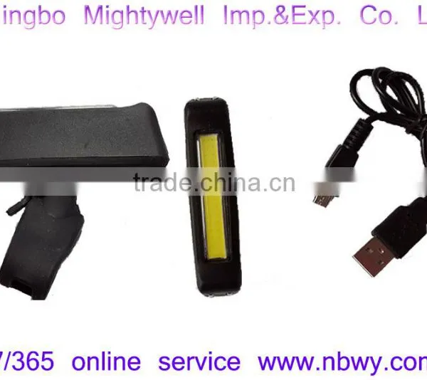 USB Rechargeable Bicycle Safety COB Light photo-5