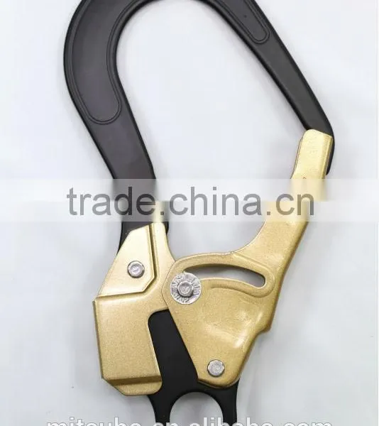 Black&Gold Large Caliber Full Body Harness Safety Hanging Belt Snap Hook photo-4