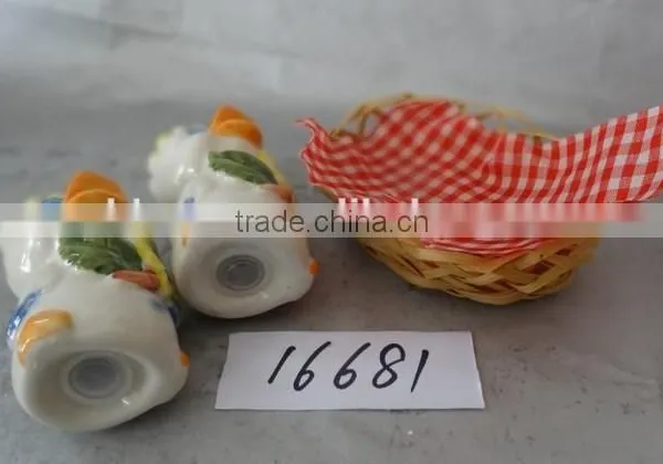 Ceramic Duck Salt and Pepper Shaker With Basket photo-3