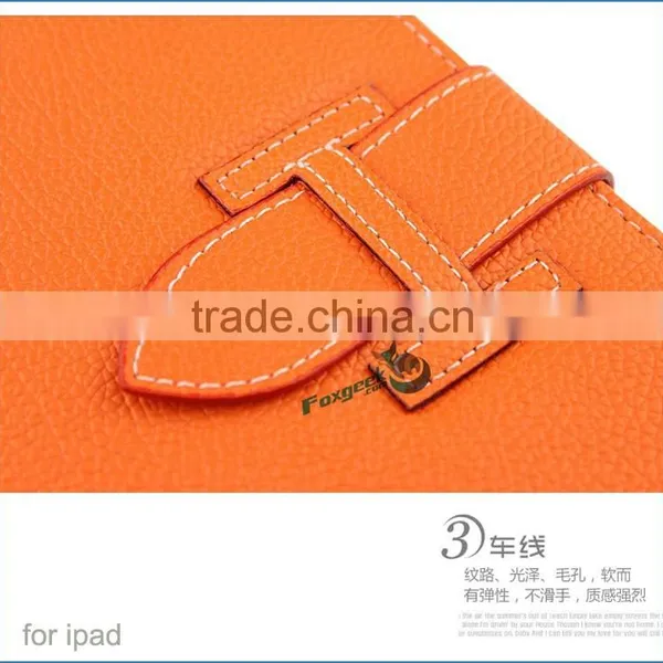 Hot Selling New Design Leather Cover Case With Handle for Ipad Air/air 2 With Sleep/wake up Function photo-5