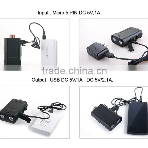 18650 Battery Removable ABS Flashlight Power Bank photo-4