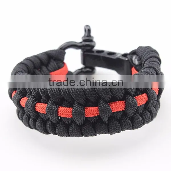 Outdoor Wholesale Paracord Bracelet With Logo, Military 550 Paracord With Firestarter and Flint photo-5