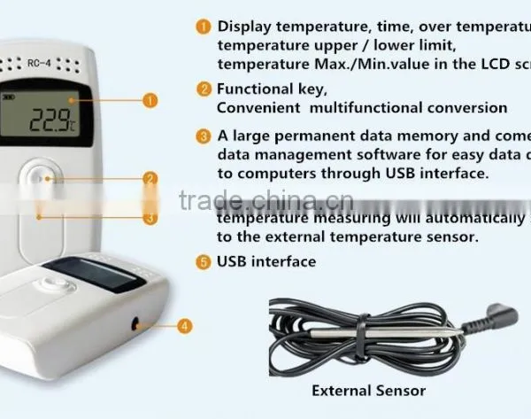Portable RC-4 Mini USB Temperature Data Logger for Low Price photo-4
