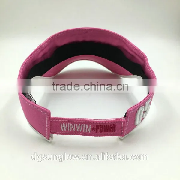 100% Cotton Twill 3D Embroidery Sun Visor Hats Ladies photo-4