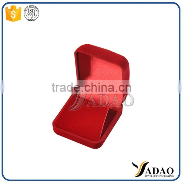 Trade Assurance Red Flocking Simple Jewelry Box photo-4