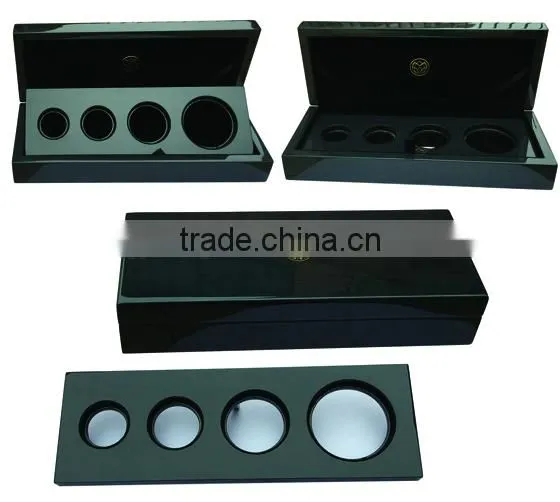 3pcs Coin Wooden Box in High Glossy Lacquer Finish photo-3