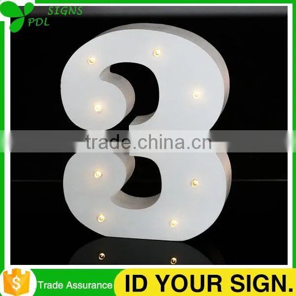 Wooden Marquee Arablic Number With Led Lighting0-9 photo-4
