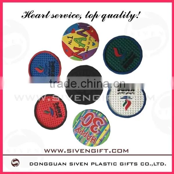 OEM-factory Embossed / Debossed Soft PVC Coasters