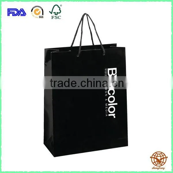 2016 New Glossy Lamination Shopping Paper Bag With Rope Handle photo-2