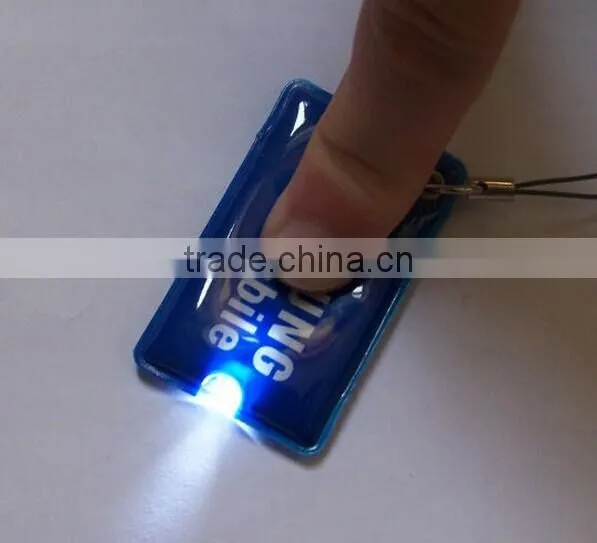design led light keychain custom pvc led keychain