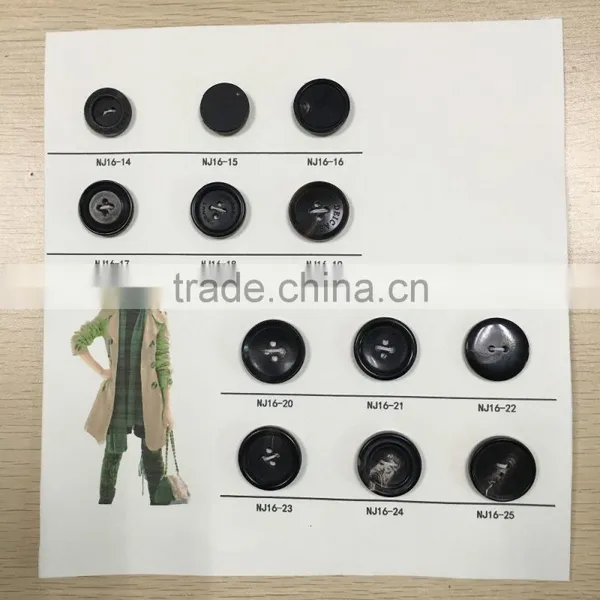 NJ16-23 Real Natural Buffalo Horn Buttons photo-2