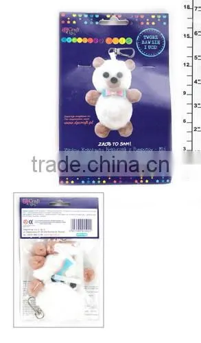 2014 NEW ARRIVAL TOY &HOBBIES POMPONS NOVELTY DIY BEAR PIG ANIMALS KEYCHAIN CRAFT TOYS