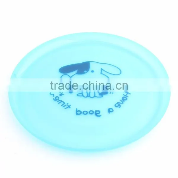 Plastic Cartoon Dog Flying Discs Printing Plastic Pet Frisbee Small Size 20cm photo-3