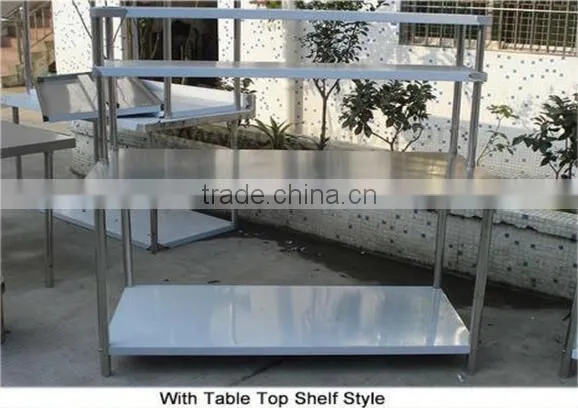 Restaurant Kitchen Heavy Duty Stainless Steel Work Table With Wheel And Under Shelf photo-4