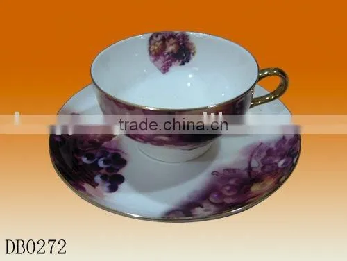 Factory Direct Manufacturer Wholesale Bulk Custom Logo Image Decal Household Porcelain Ceramic Tea Cup and Saucer photo-6