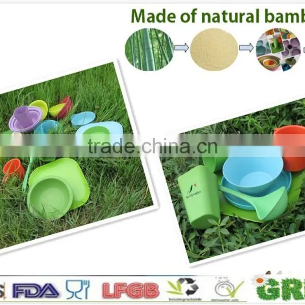 Conventional Best Design Antique Bamboo Fiber Tableware Set photo-2