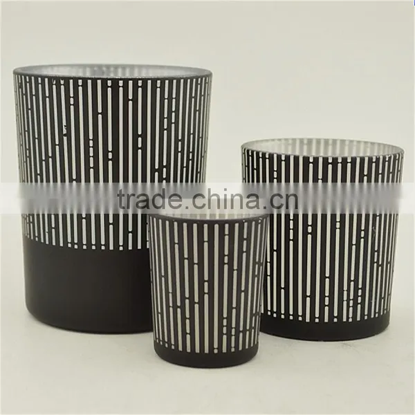 Black Glass Candle Jar With Wooden Lid photo-3