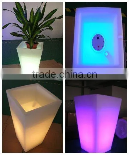 2017 New Design Color Changing Light Up LED Garden Clay Flowerpot / Planter Pot photo-5