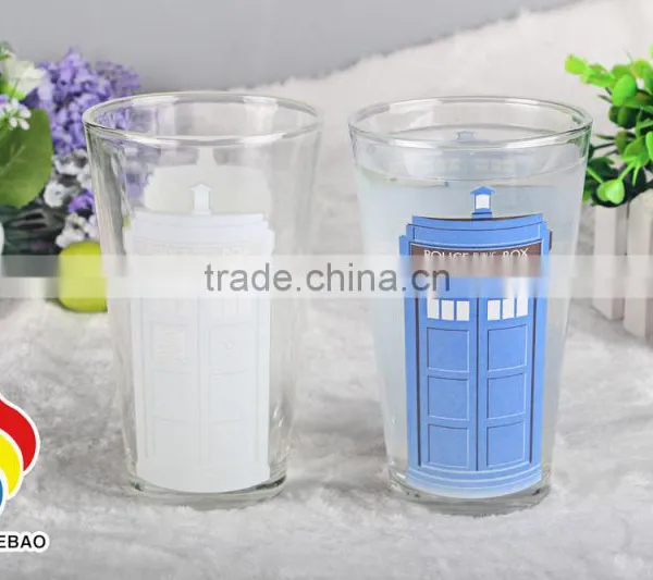 Custom Design Hot Sale Temperature Color Change Glass Cup photo-2