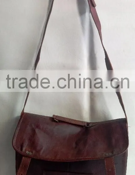 Handmade Vintage Genuine Leather College Briefcase photo-4