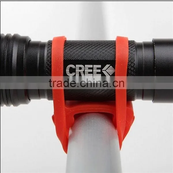 2016 New Arrival Torch Phone Flashlight Bands Elastic Silicon Strap Bandage Mountain Road Bicycle Light Mount Holder photo-2