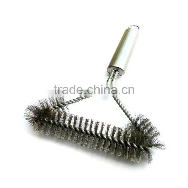 Wholesale Factory 12'' Bbq Cleaning Brush Brass Wire BBQ Grill Cleaning Brush BBQ Grill Brush photo-5