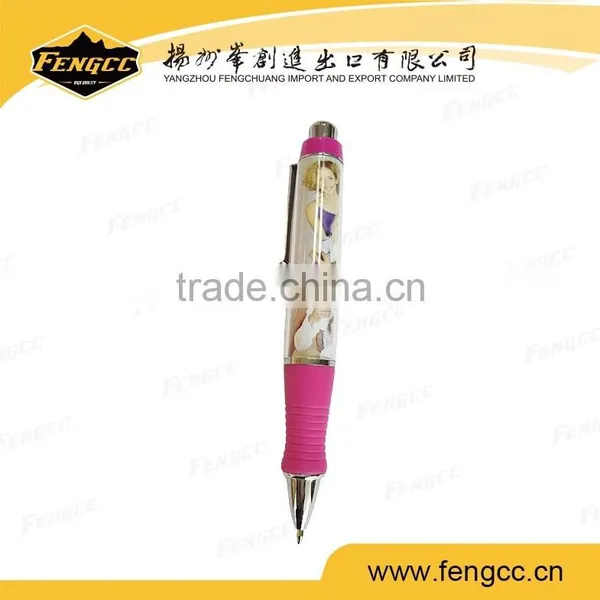 Promotion Custom Logo Transparent Advertising Plastic Ball Pen photo-3