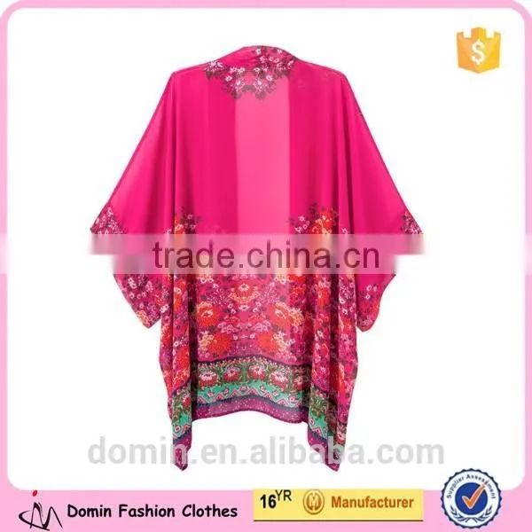 Women Floral Printed Cardigan Kimono photo-2