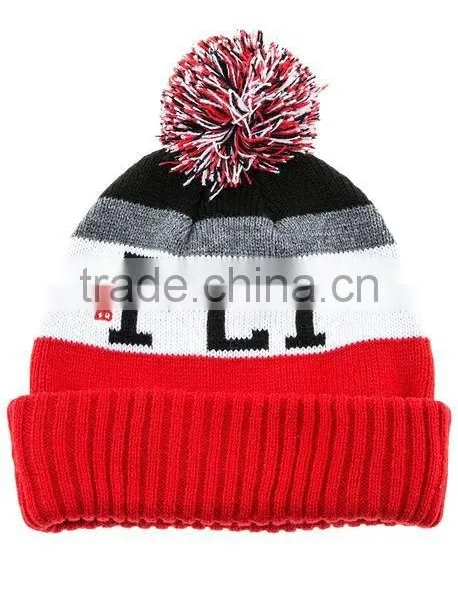 Acrylic Jacquard Custom Ladies Pom Pom Hat photo-3