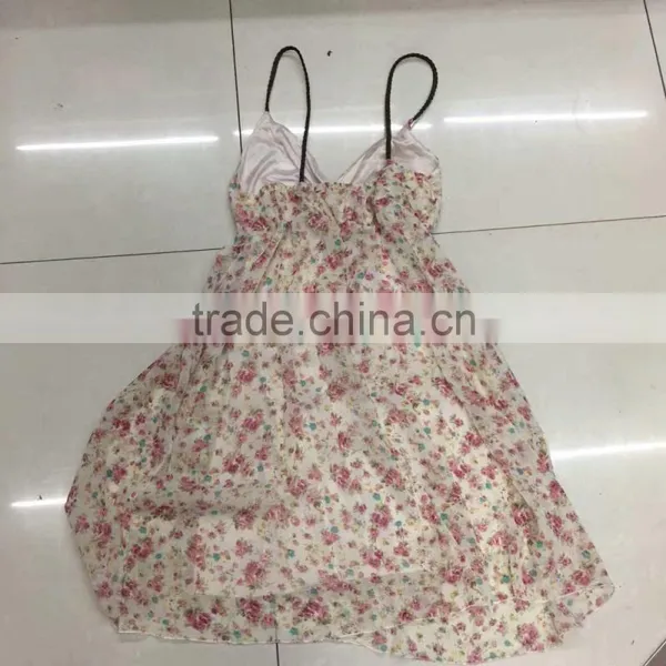 Women Flower Printed Fancy Chiffon Dress Stocklots photo-4
