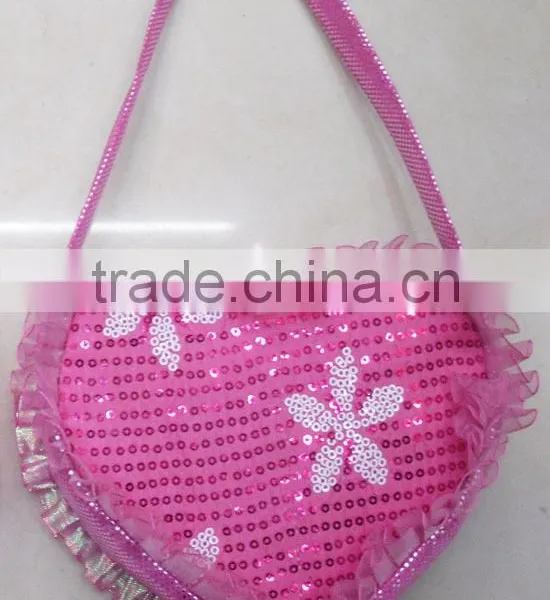 Fashion Lace Quilt Hearted BOW Flower Little Girl Bag photo-2