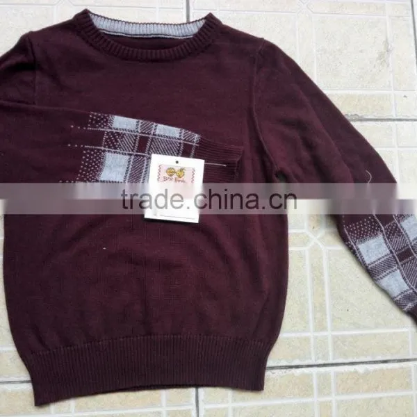 OEM 100% Cotton Jacquard Pattern Knitted Boys Sweaters photo-4