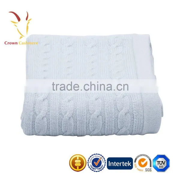 Colorful Cable Luxe Knitted Cashmere Baby Blanket photo-3