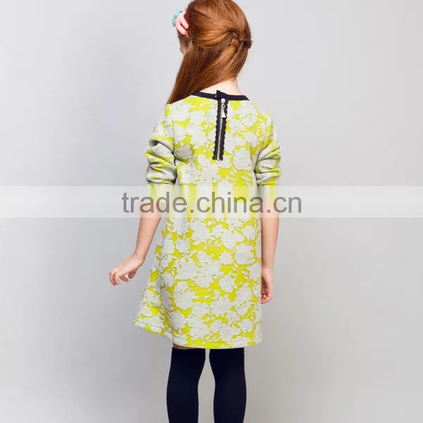 STOCK Available! COOL KID ZONE Autumn Casual Pullovers Scuba Dress Long Sleeve Girl Dress photo-2