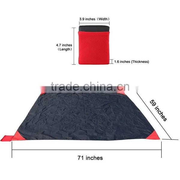 210D Ripstop Waterproof Compact Lightweight Pocket Blanket Nylon Sheet New Outdoor Product photo-2