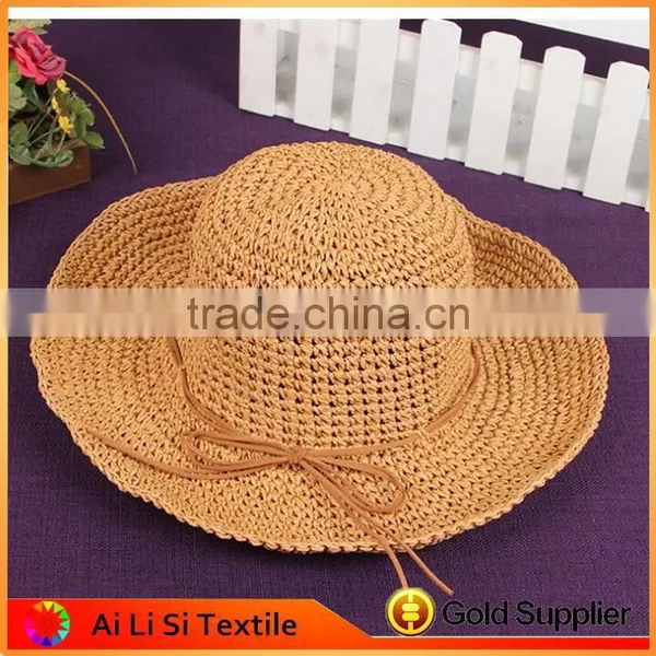 2017 Summer Simple Beach Paper Straw Hat for Beautiful Girl photo-5