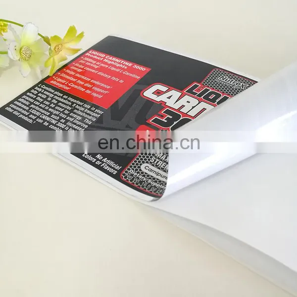Customized Liquid Label Adhesive Energy Drink Waterproof Sticker With Full Color Printing photo-3