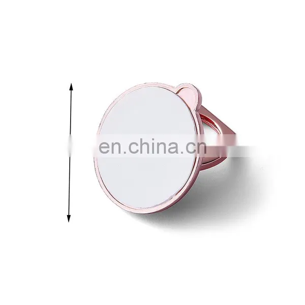 Custom Crystal Red Round Metal Mobile Phone Ring Holders Wholesale photo-2